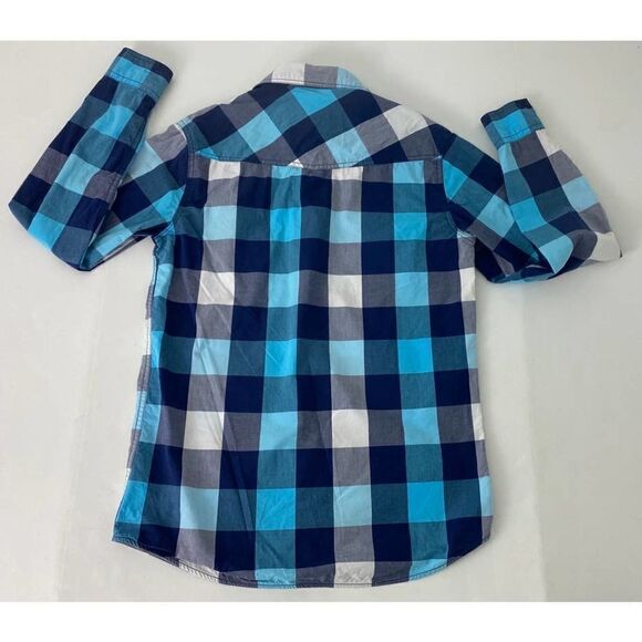 Chip & Pepper Checkered Blue Pearl Snap Shirt 100% Cotton - Men's Size Small - Picture 4 of 11